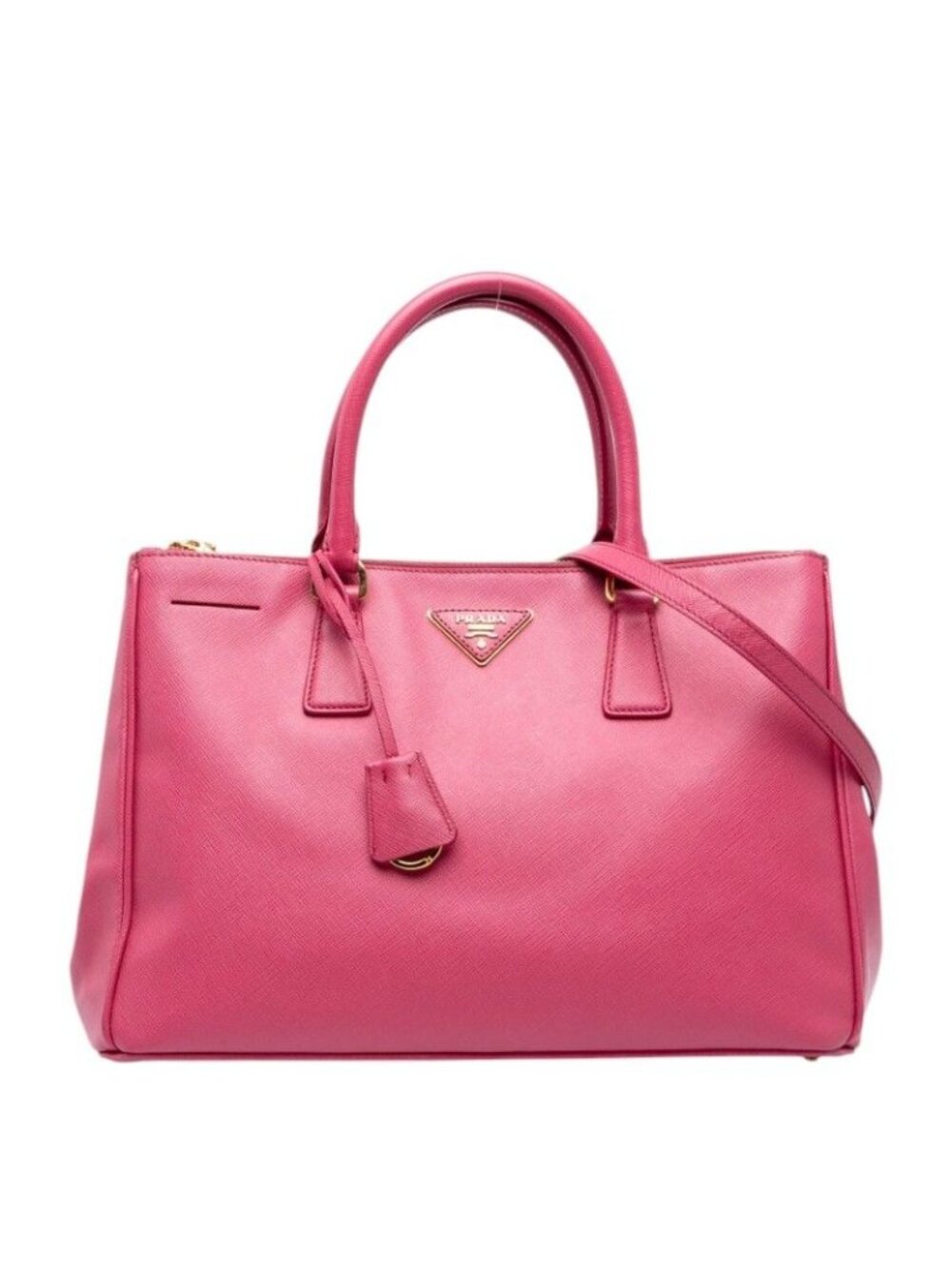 Prada Galleria 2-Way Shoulder Bag Pink Leather Saffiano